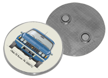 Rover P6 2000TC 1966-70 Round Fridge Magnet